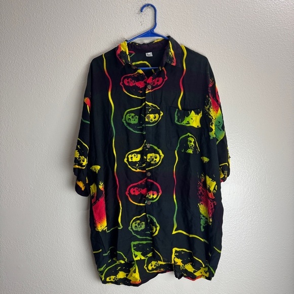 Other - Bob Marley Vintage Button Up Shirt Size XL